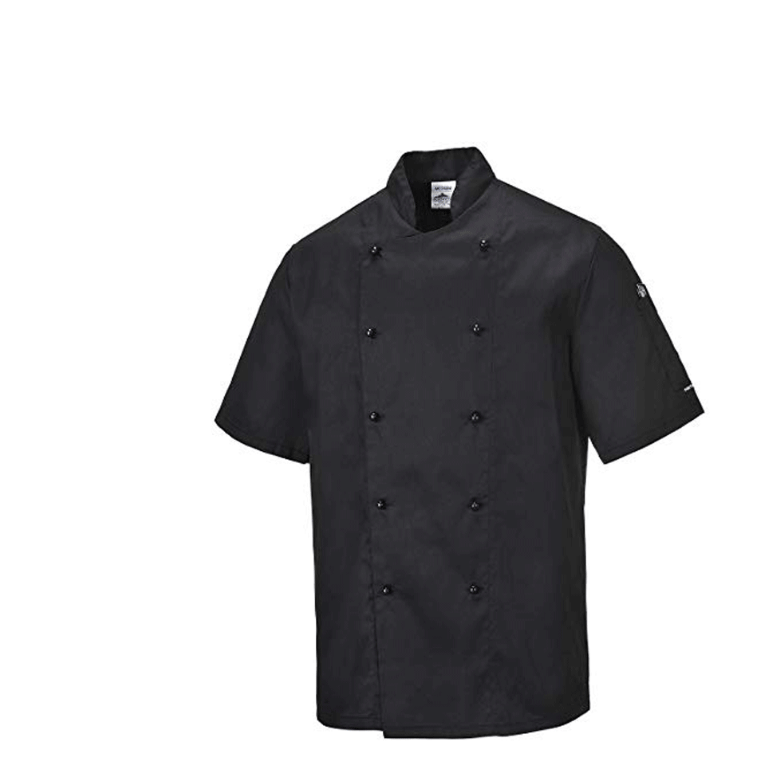Chef’s coat Portwest Kent Unisex Black Ullared Lantmän