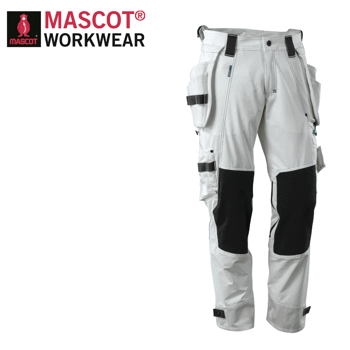 Hantverksbyxa Full Stretch Proffs Mascot Vit