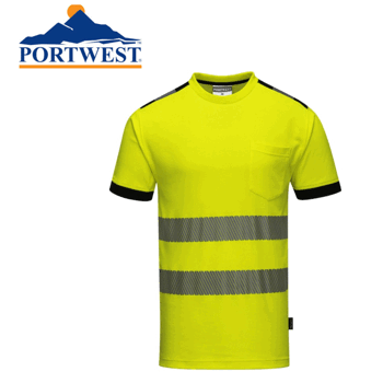 T-paita Portwest huomio luokka 2 keltainen