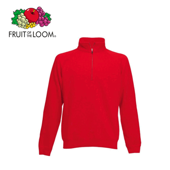 Sweatshirt Frugt 1/2 lynlås Rød