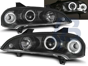 HEADLIGHTS OPEL TIGRA 09.94-12.00 ANGEL EYES BLACK