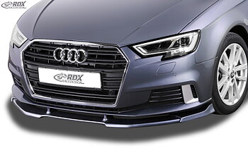 FRONT SPOILER VARIO-X AUDI A3 8V, 8VA SPORTBACK, 8VS SEDAN, 8V7 CONVERTIBLE (FACELIFT 2016+) FRONT LIP SPLITTER