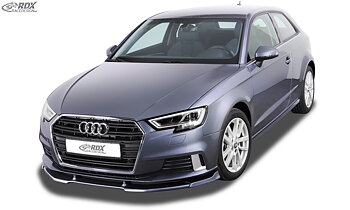 FRONT SPOILER VARIO-X AUDI A3 8V, 8VA SPORTBACK, 8VS SEDAN, 8V7 CONVERTIBLE (FACELIFT 2016+) FRONT LIP SPLITTER