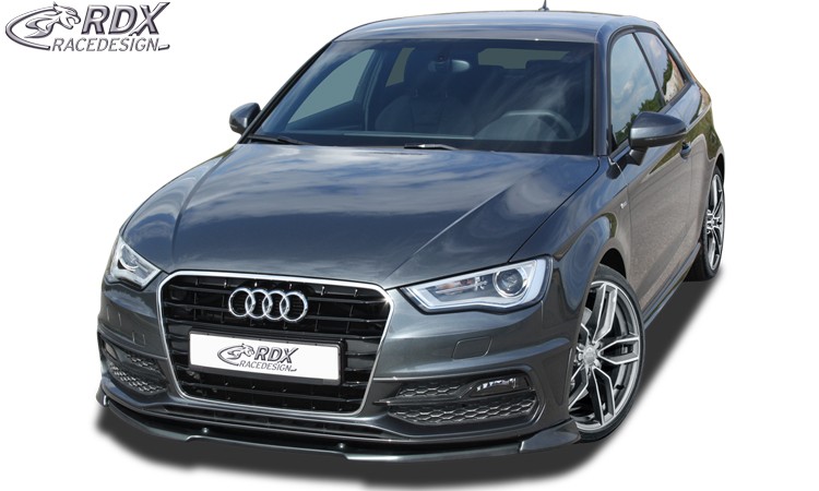 FRONT SPOILER VARIO-X AUDI A3 8V, 8VA SPORTBACK, 8VS SEDAN, 8V7 CONVERTIBLE (S-LINE- / S3 FRONTBUMPER) FRONT LIP SPLITTER - 2