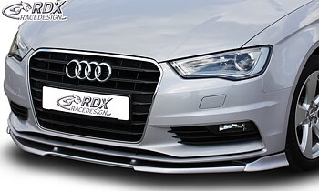FRONT SPOILER VARIO-X AUDI A3 8V, 8VA SPORTBACK, 8VS SEDAN, 8V7 CONVERTIBLE FRONT LIP SPLITTER