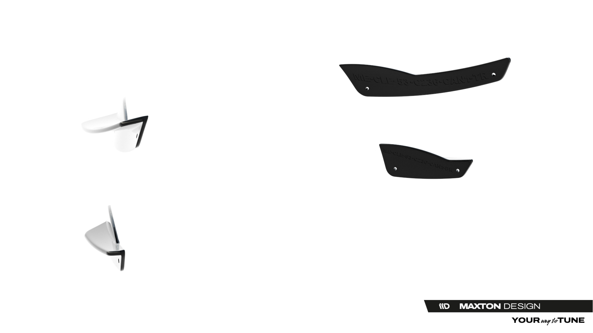 FRONT BUMPER WINGS (CANARDS) SUITABLE FOR MERCEDES-AMG CLE 53 AERO C236 – MAXTON DESIGN - 5