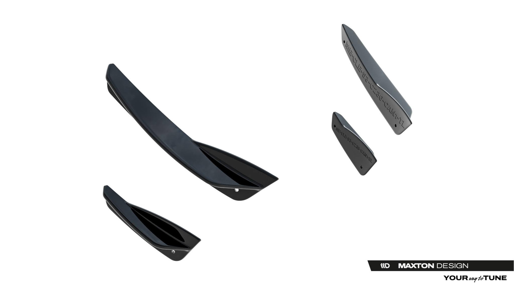 FRONT BUMPER WINGS (CANARDS) SUITABLE FOR MERCEDES-AMG CLE 53 AERO C236 – MAXTON DESIGN