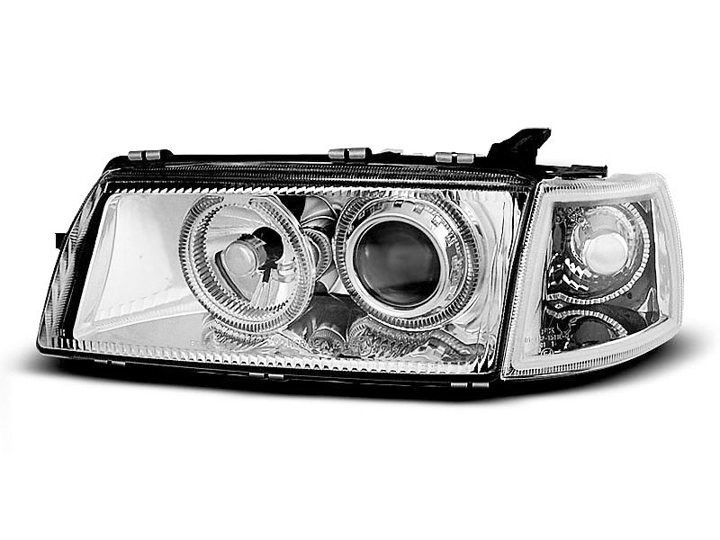 HEADLIGHTS OPEL VECTRA A 09.88-10.95 ANGEL EYES CHROME
