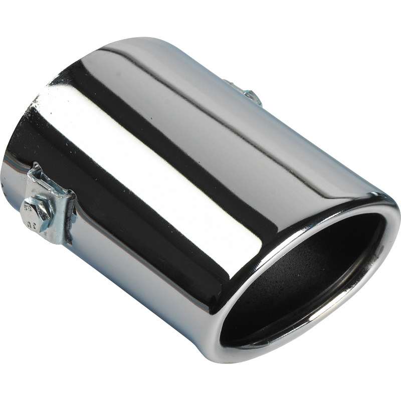 UNIVERSAL SIX PERFORMANCE CHROME EXHAUST TIP OVAL 105X80X60MM