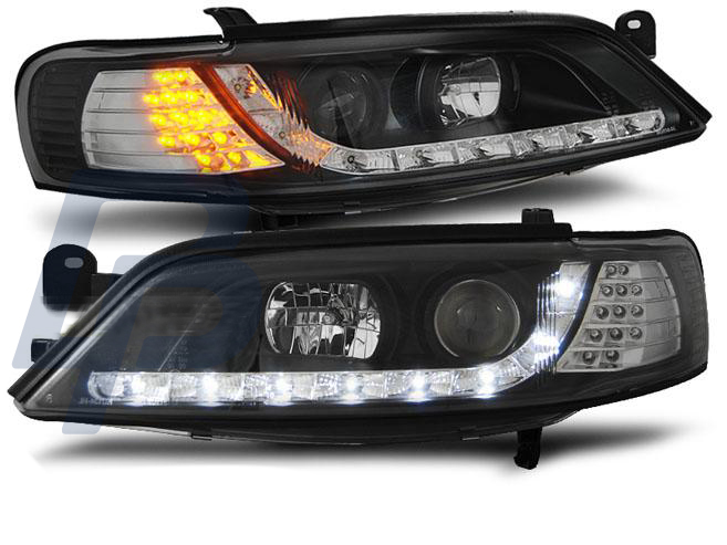 HEADLIGHTS OPEL VECTRA B 11.96-12.98 DAYLIGHT BLACK LED INDICATOR - 2