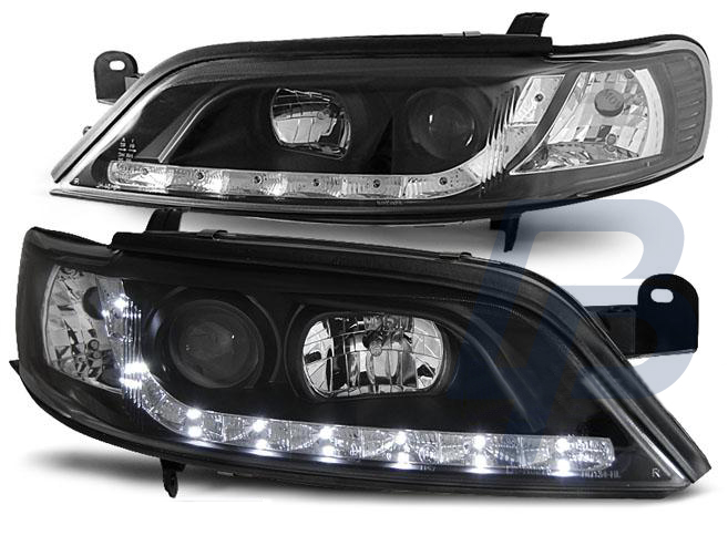 HEADLIGHTS OPEL VECTRA B 11.95-12.98 DAYLIGHT BLACK - 2