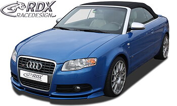 FRONT SPOILER VARIO-X AUDI A4 B7 8H CONVERTIBLE 2005+ / S4 CONVERTIBLE 2005+ (S-LINE- AND S4-FRONTBUMPER) FRONT LIP SPLITTER