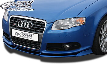 FRONT SPOILER VARIO-X AUDI A4 B7 8H CONVERTIBLE 2005+ / S4 CONVERTIBLE 2005+ (S-LINE- AND S4-FRONTBUMPER) FRONT LIP SPLITTER