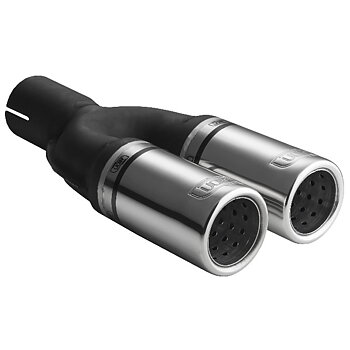 UNIVERSAL ULTER SPORT STAINLESS STEEL EXHAUST DOUBLE ROUND 170X60MM