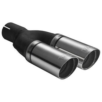 UNIVERSAL ULTER SPORT STAINLESS STEEL EXHAUST DOUBLE ROUND 220X60MM