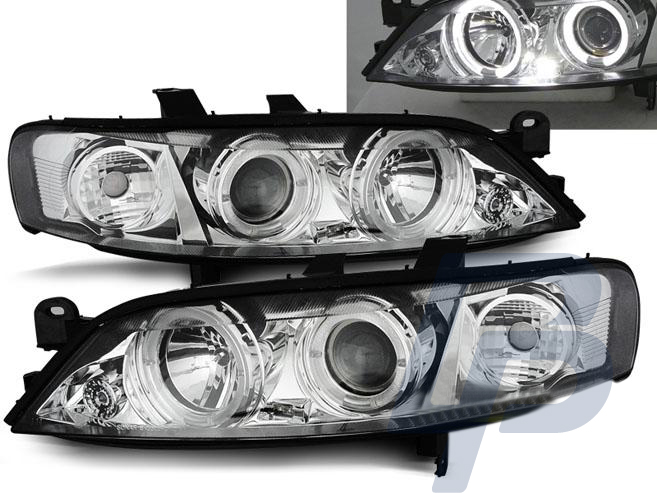 HEADLIGHTS OPEL VECTRA B 99-03.02 ANGEL EYES CHROME - 2