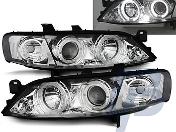 STRÅLKASTARE OPEL VECTRA B 99-03.02 ANGEL EYES KROMADE