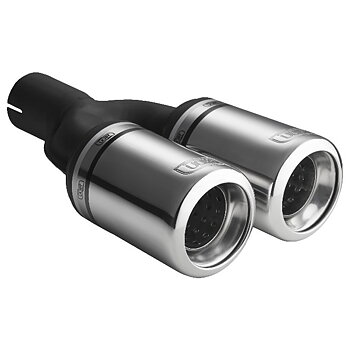 UNIVERSAL ULTER SPORT STAINLESS STEEL EXHAUST DOUBLE ROUND 160X80MM
