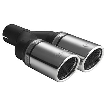 UNIVERSAL ULTER SPORT STAINLESS STEEL EXHAUST DOUBLE ROUND 225X100MM