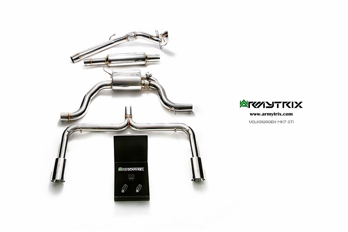 VOLKSWAGEN GOLF 7 / 7.5 GTI 2.0 TURBO (2013-) STAINLESS STEEL CAT-BACK - 12