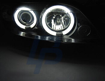 STRÅLKASTARE OPEL VECTRA B 99-03.02 ANGEL EYES CCFL SVARTA