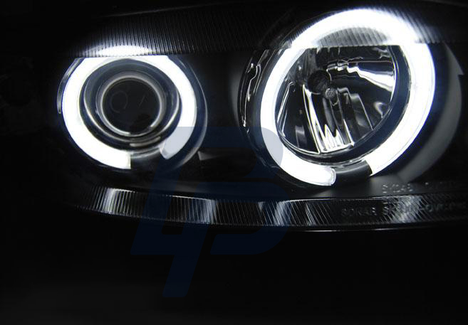 HEADLIGHTS OPEL VECTRA B 99-03.02 ANGEL EYES CCFL BLACK - 3