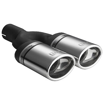 UNIVERSAL ULTER SPORT STAINLESS STEEL EXHAUST DOUBLE OVAL 100X95X65MM