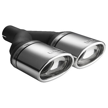 UNIVERSAL ULTER SPORT STAINLESS STEEL EXHAUST DOUBLE OVAL 250X120X80MM