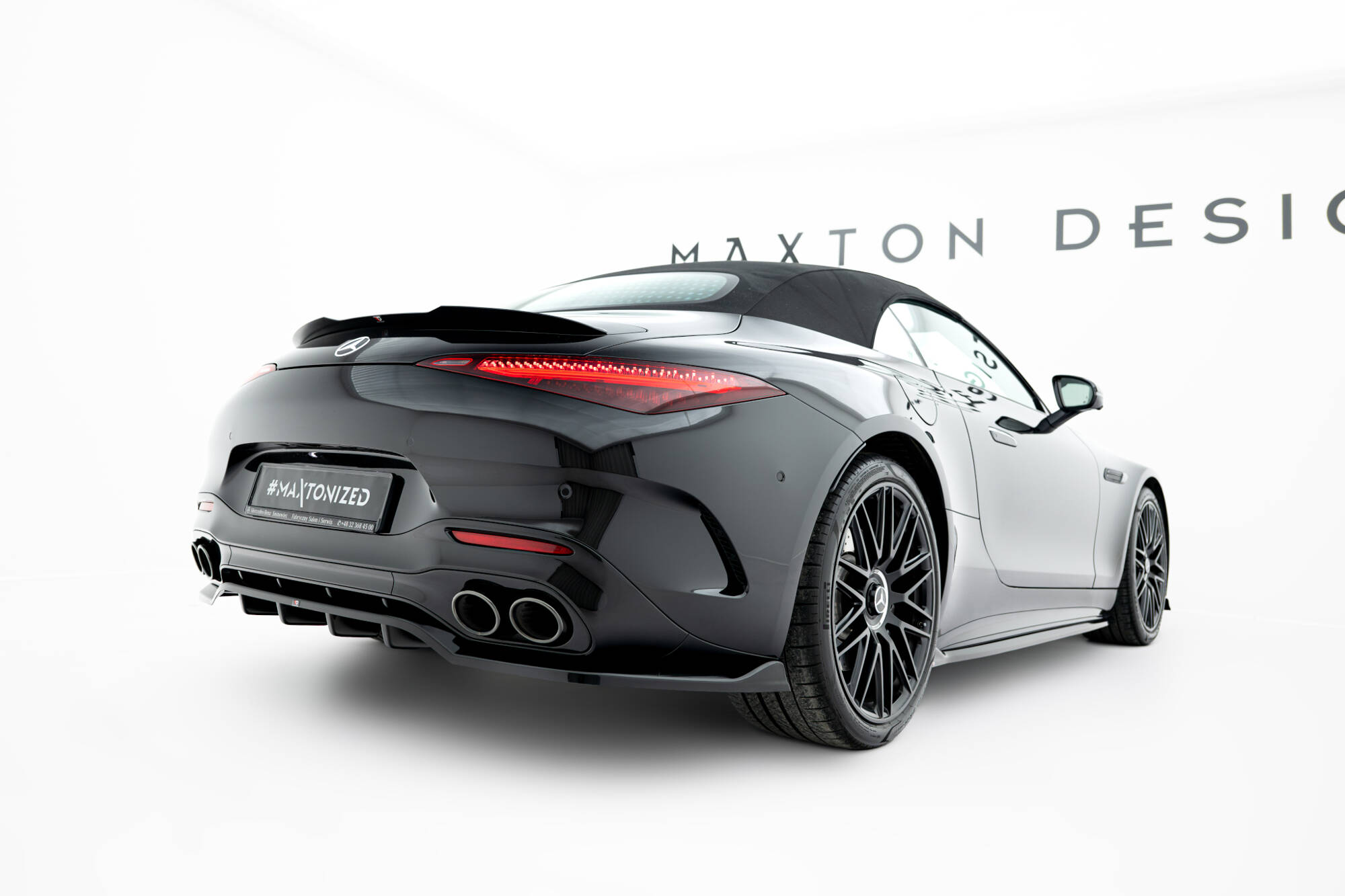 REAR SPLITTER (WITH VERTICAL BARS) SUITABLE FOR MERCEDES-AMG SL 63 R232 – MAXTON DESIGN - 3