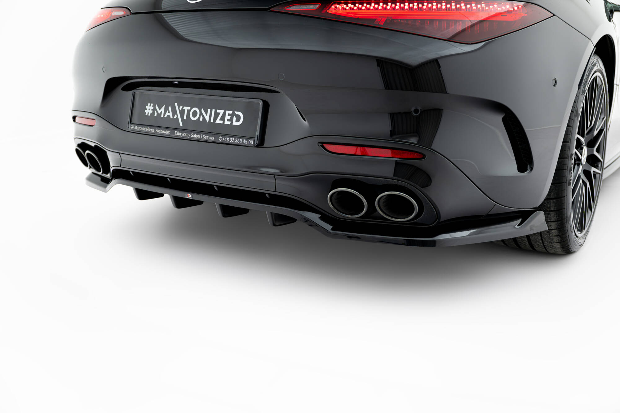 REAR SPLITTER (WITH VERTICAL BARS) SUITABLE FOR MERCEDES-AMG SL 63 R232 – MAXTON DESIGN - 5