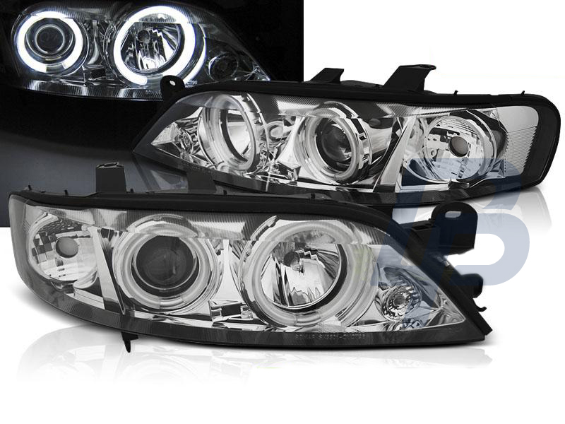 HEADLIGHTS OPEL VECTRA B 99-03.02 ANGEL EYES CCFL CHROME - 3