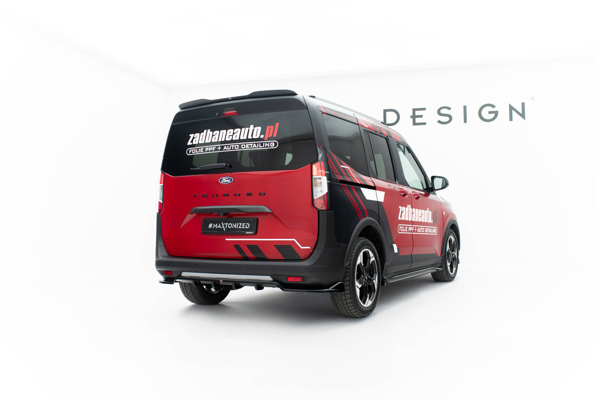 REAR SPLITTER (WITH VERTICAL BARS) SUITABLE FOR FORD TOURNEO COURIER MK2 – MAXTON DESIGN - 2