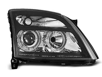 STRÅLKASTARE OPEL VECTRA C 04.02-08.05 ANGEL EYES SVARTA