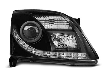STRÅLKASTARE OPEL VECTRA C 04.02-08.05 TRU DRL SVARTA XENON D2S