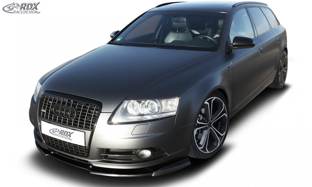 FRONT SPOILER VARIO-X AUDI A6 4F -2008 (S-LINE FRONTBUMPER) FRONT LIP SPLITTER - 2