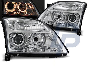 STRÅLKASTARE OPEL VECTRA C 04.02-08.05 ANGEL EYES KROMADE
