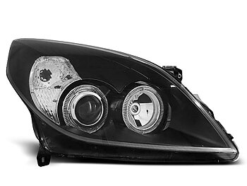 STRÅLKASTARE OPEL VECTRA C 09.05-08 ANGEL EYES SVARTA