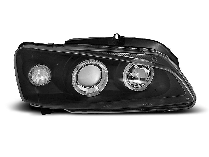 HEADLIGHTS PEUGEOT 106 08.96-03 ANGEL EYES BLACK