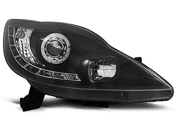 HEADLIGHTS PEUGEOT 107 05-11 DAYLIGHT BLACK