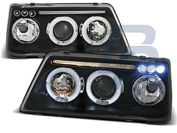 HEADLIGHTS PEUGEOT 205 09.83-10.96 ANGEL EYES BLACK