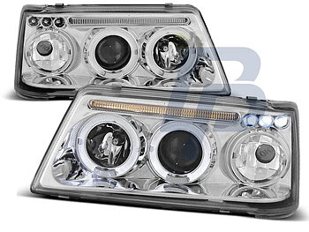 HEADLIGHTS PEUGEOT 205 09.83-10.96 ANGEL EYES CHROME