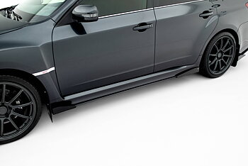STREET PRO SIDE SKIRTS DIFFUSERS + FLAPS SUITABLE FOR SUBARU IMPREZA WRX STI MK3 FACELIFT – MAXTON DESIGN