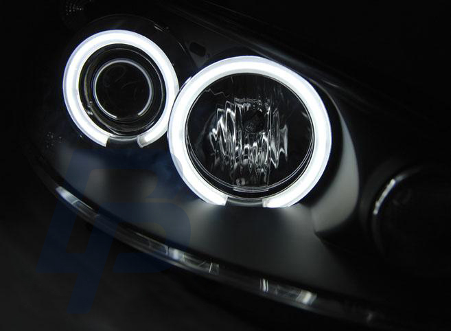 HEADLIGHTS PEUGEOT 206 02- ANGEL EYES BLACK CCFL - 3