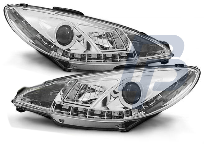 HEADLIGHTS PEUGEOT 206 10.98-02 DAYLIGHT CHROME - 2