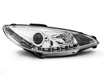 HEADLIGHTS PEUGEOT 206 10.98-02 DAYLIGHT CHROME