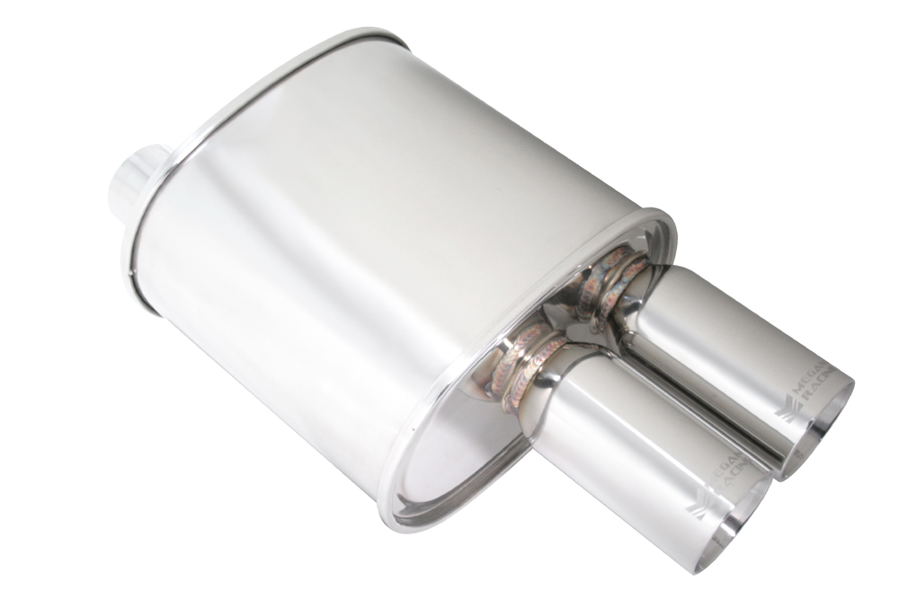 F-RT 3 INCH DUAL ROLL TIPS UNIVERSAL MUFFLER 2.5 INCH [MR]
