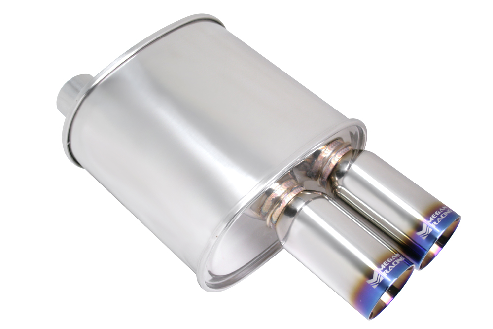 F-RT 3 INCH DUAL BURNT TIPS UNIVERSAL MUFFLER 2.5 INCH [MR]