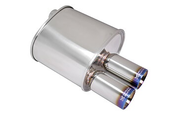F-RT 3 INCH DUAL BURNT TIPS UNIVERSAL MUFFLER 2.5 INCH [MR]