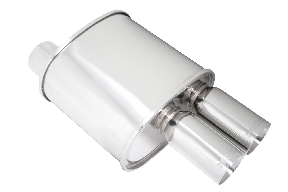 F-RT 3 INCH DUAL ROLL TIPS UNIVERSAL MUFFLER 3 INCH [MR] - 2