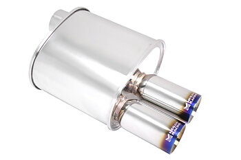F-RT 3 INCH DUAL BURNT TIPS UNIVERSAL MUFFLER 3 INCH [MR]